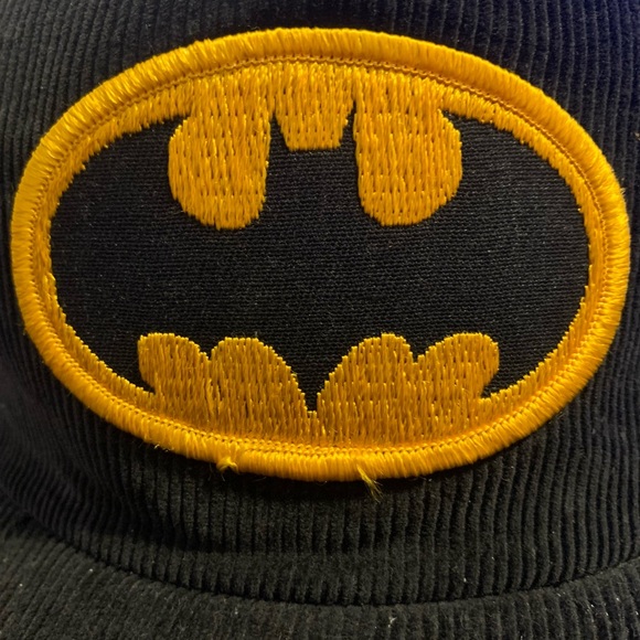 Vintage Batman Embroidered Logo Corduroy Snapback - Picture 3 of 6